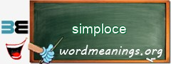 WordMeaning blackboard for simploce
